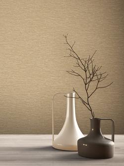 John Lewis Weave Wallpaper - view 2, Biscuit