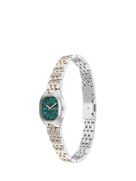Skagen SKW3187 Women's Mellem Micro 20mm Square Bracelet Strap Watch, Two-tone - view 2, Two-tone