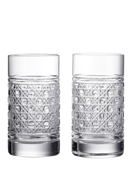 Waterford Opulence Crystal Cut Glass Highball, Set of 2, 360ml, Clear, Clear