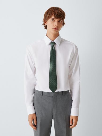 John Lewis Mini Paisley Silk Tie - view 2, Green