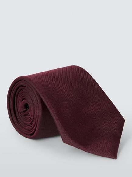 John Lewis Silk Tie, Burgundy, Burgundy