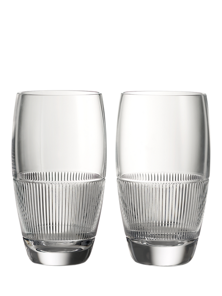 Wedgwood Helia Cut Crystal Glass Highballs, Set of 2, 510ml, Clear, Clear