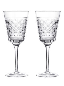 Waterford Opulence Crystal Cut White Wine Glass, Set of 2, 320ml, Clear, Clear