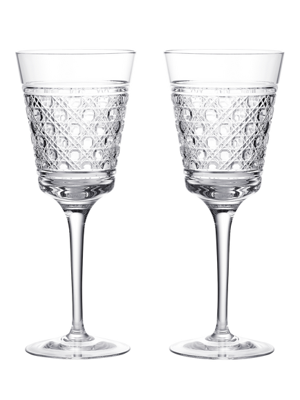 Waterford Opulence Crystal Cut White Wine Glass, Set of 2, 320ml, Clear, Clear