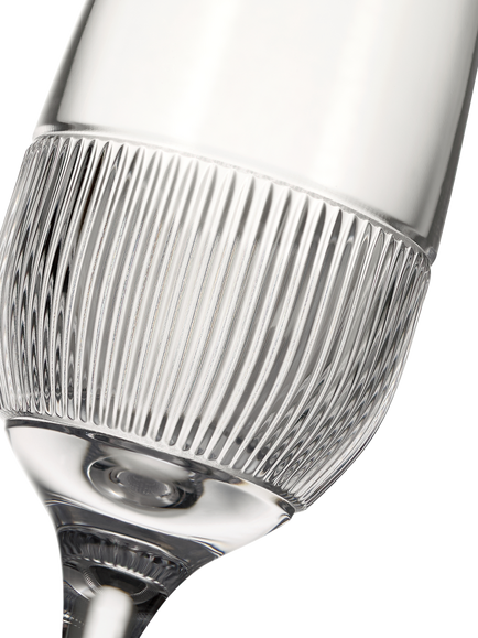 Wedgwood Helia Cut Crystal Glass Champagne Flutes, Set of 2, 330ml, Clear - view 2, Clear