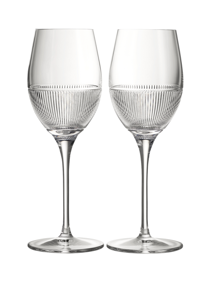 Wedgwood Helia Cut Crystal Wine Glasses, Set of 2, 350ml, Clear, Clear