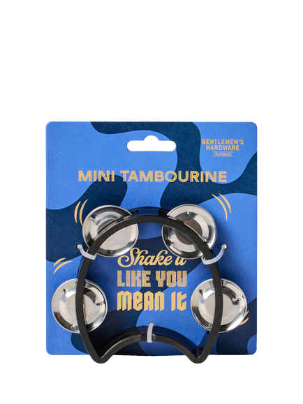Gentlemen's Hardware Mini Tambourine, Blue / Black