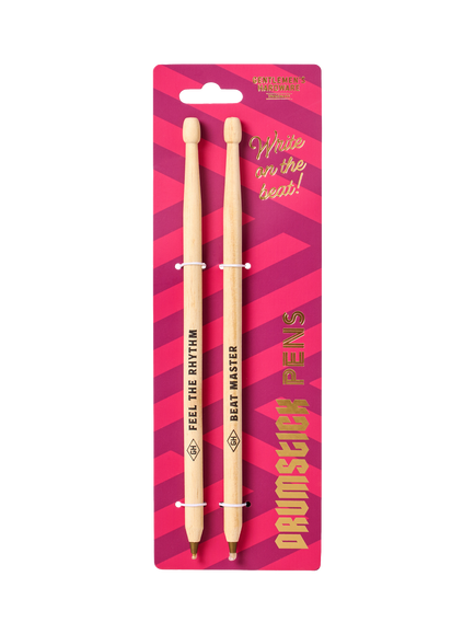 Gentlemen's Hardware Wooden Drumstick Ballpoint Pen, Set of 2, Natural, Natural