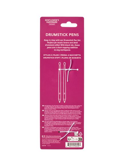 Gentlemen's Hardware Wooden Drumstick Ballpoint Pen, Set of 2, Natural - view 2, Natural