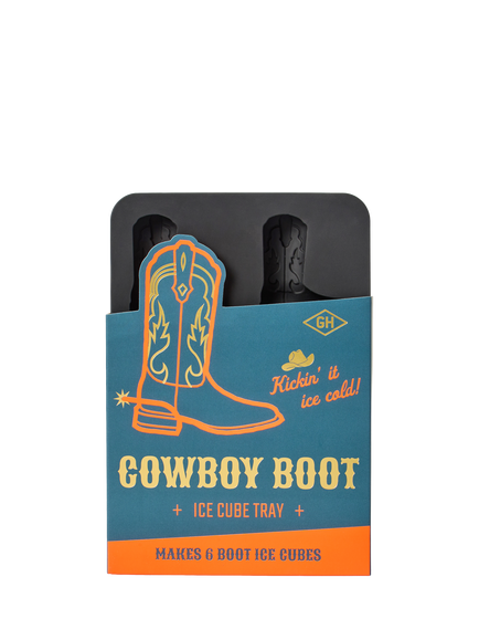 Gentlemen's Hardware Cowboy Boot Ice Cube Tray, Blue / Black