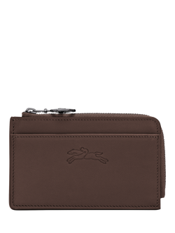 Longchamp Le Pliage Xtra Leather Card Holder, Mocha
