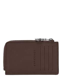 Longchamp Le Pliage Xtra Leather Card Holder - view 2, Mocha