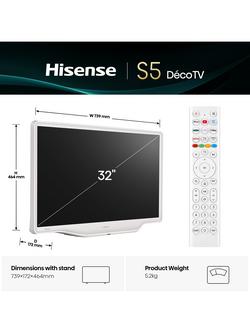 Hisense Deco 32S5QTUK (2025) LED HDR Full HD Smart TV, 32 inch, White - view 2, White