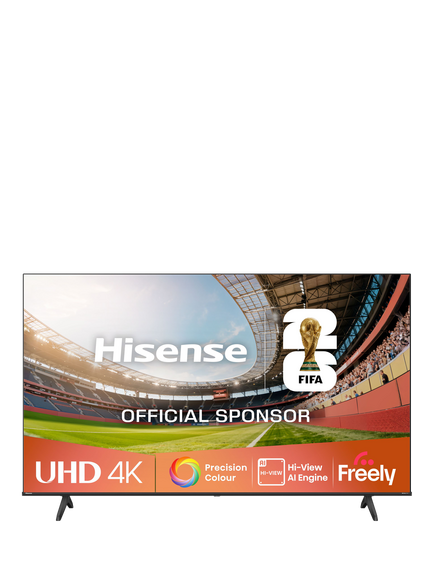 Hisense 43E6QTUK (2025) LED HDR 4K Ultra HD Smart TV, 43 inch, Black, Black