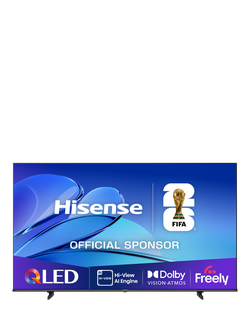 Hisense 43E7QTUK (2025) QLED HDR 4K Ultra HD Smart TV, 43 inch, Black, Black
