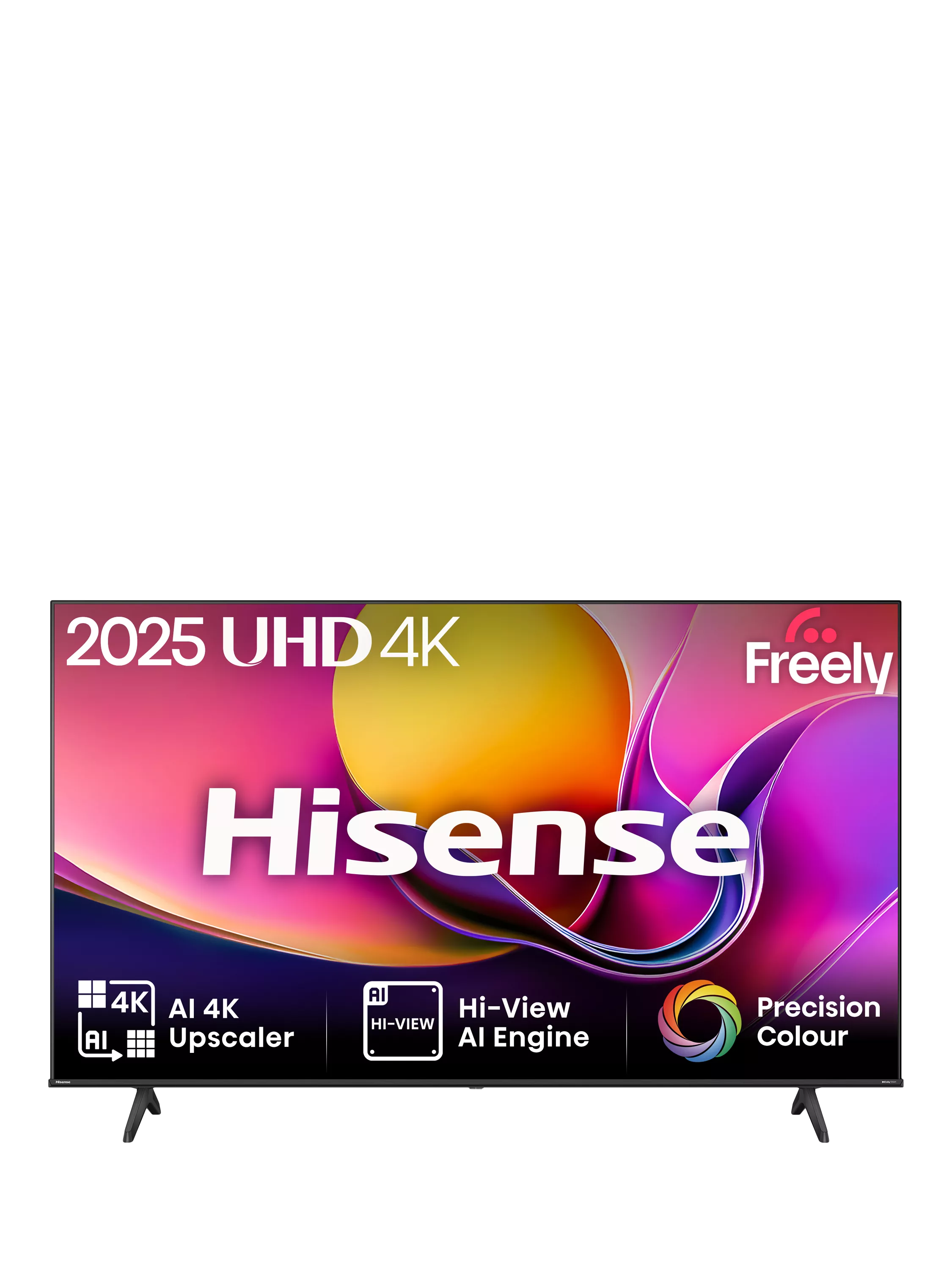 Hisense 50E6QTUK (2025) LED HDR 4K Ultra HD Smart TV, 50 inch, Black