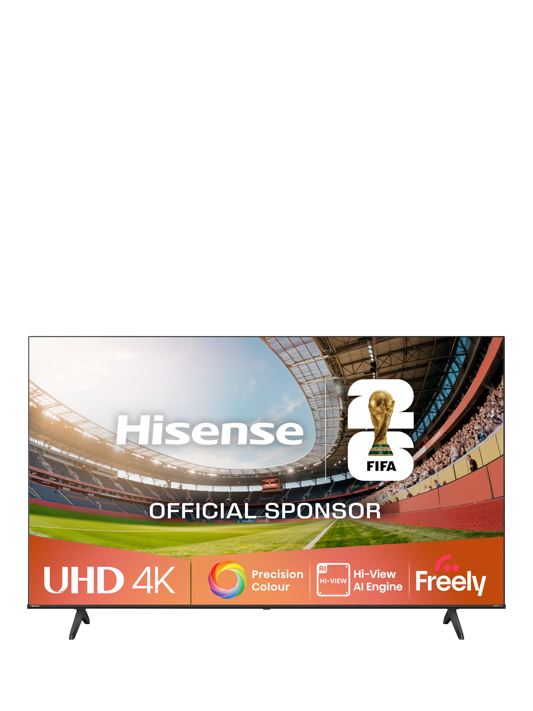 Hisense 50E6QTUK (2025) LED HDR 4K Ultra HD Smart TV, 50 inch, Black