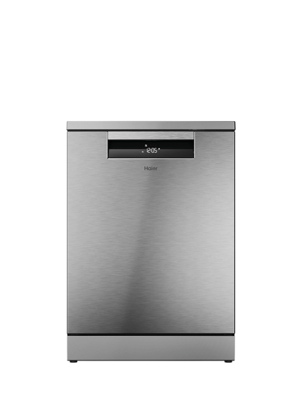 Haier XF 4A4M0X-80 Freestanding Dishwasher, Stainless Steel, Stainless Steel