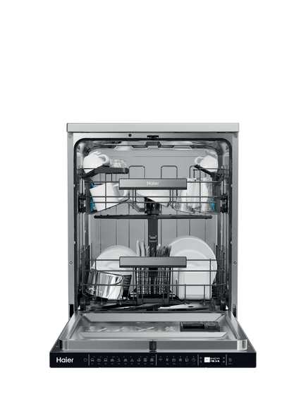 Haier XF 4A4M0X-80 Freestanding Dishwasher, Stainless Steel - view 2, Stainless Steel