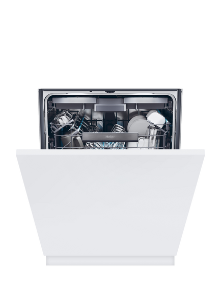 Haier XS 4B4S3FSB-80 Integrated Dishwasher, Black Bezel, Black Bezel