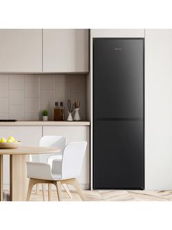 Hisense RB327N4ABD Freestanding 60/40 Fridge Freezer, Black - view 2, Black