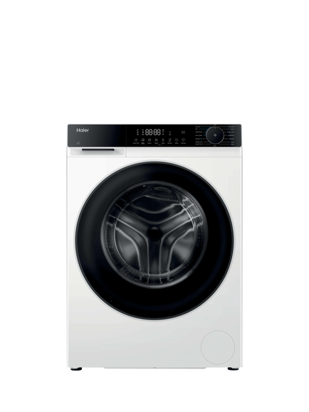 Haier X Series 5 HW100-BP14357UUK Freestanding Washing Machine, 10kg Load, 1400rpm Spin, White, White