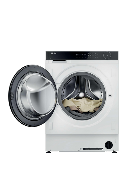 Haier Series 8 HWB100B14858U1UK Integrated Washing Machine, 10kg Load, 1400rpm Spin, White - view 2, White