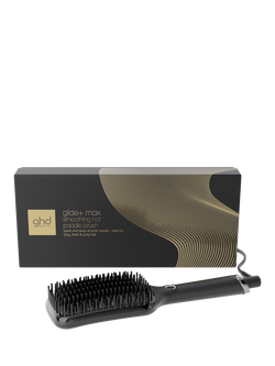 ghd Glide + Max Hot Brush Hair Styler, Black, Black