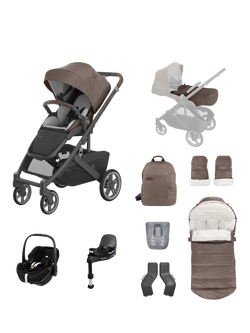UPPAbaby Cruz V3 Pushchair, Maxi-Cosi Pebble 360 & Base Travel System Bundle, Owen
