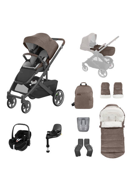 UPPAbaby Cruz V3 Pushchair, Maxi-Cosi Pebble 360 & Base Travel System Bundle, Owen