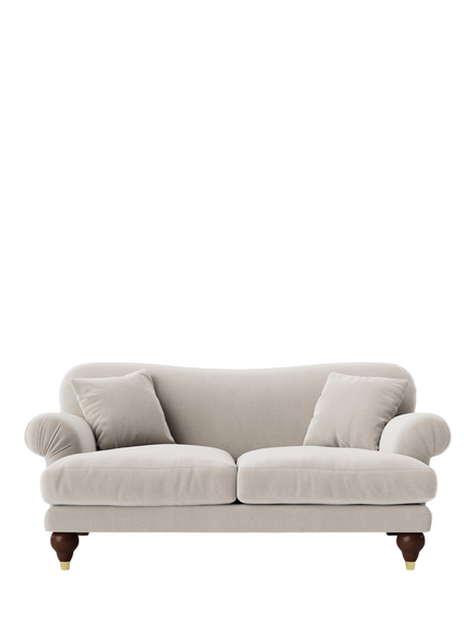 Swoon Willows Medium 2 Seater Sofa, Crushed Velvet Ecru