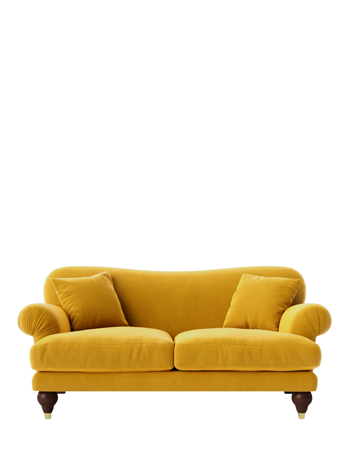 Willows Range, Swoon Willows Medium 2 Seater Sofa, Easy Velvet Tumeric