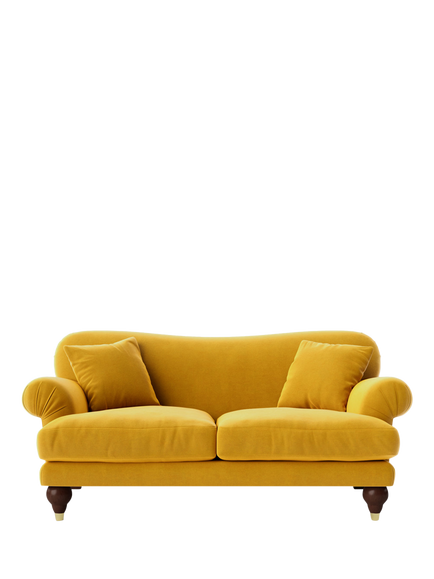 Swoon Willows Medium 2 Seater Sofa, Easy Velvet Tumeric