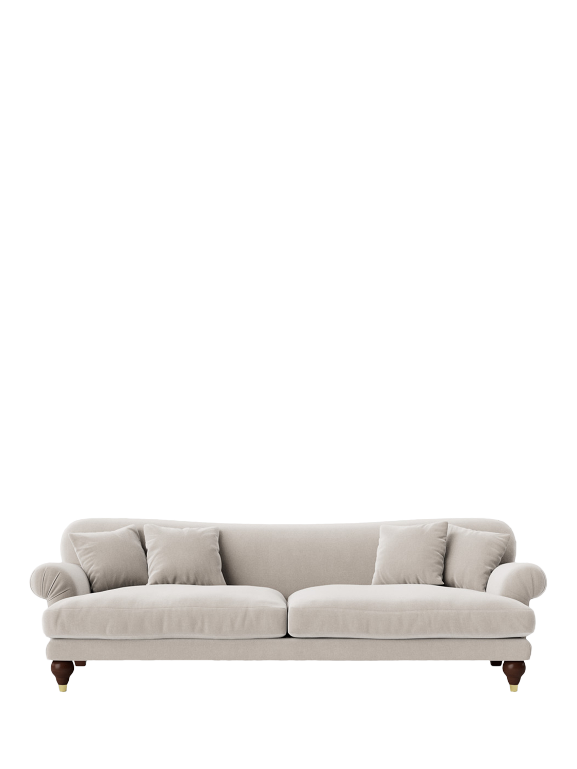 Willows Range, Swoon Willows Large 3 Seater Sofa, Crushed Velvet Ecru