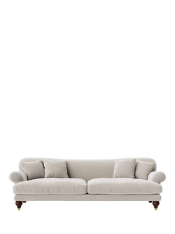 Swoon Willows Large 3 Seater Sofa, Crushed Velvet Ecru