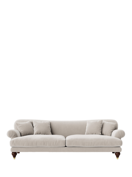 Swoon Willows Large 3 Seater Sofa, Crushed Velvet Ecru