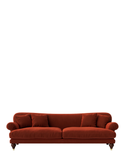 Swoon Willows Large 3 Seater Sofa, Crushed Velvet Harissa