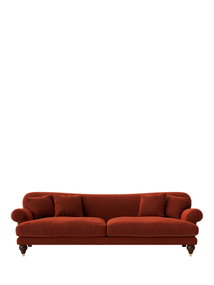 Swoon Willows Large 3 Seater Sofa, Crushed Velvet Harissa
