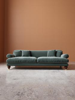 Swoon Willows Large 3 Seater Sofa - view 2, Crushed Velvet Hydro