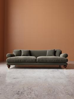 Swoon Willows Large 3 Seater Sofa - view 2, Crushed Velvet Spruce