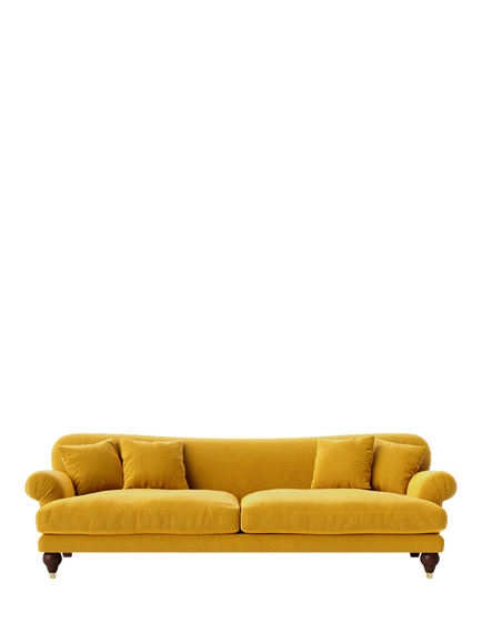 Swoon Willows Large 3 Seater Sofa, Easy Velvet Tumeric