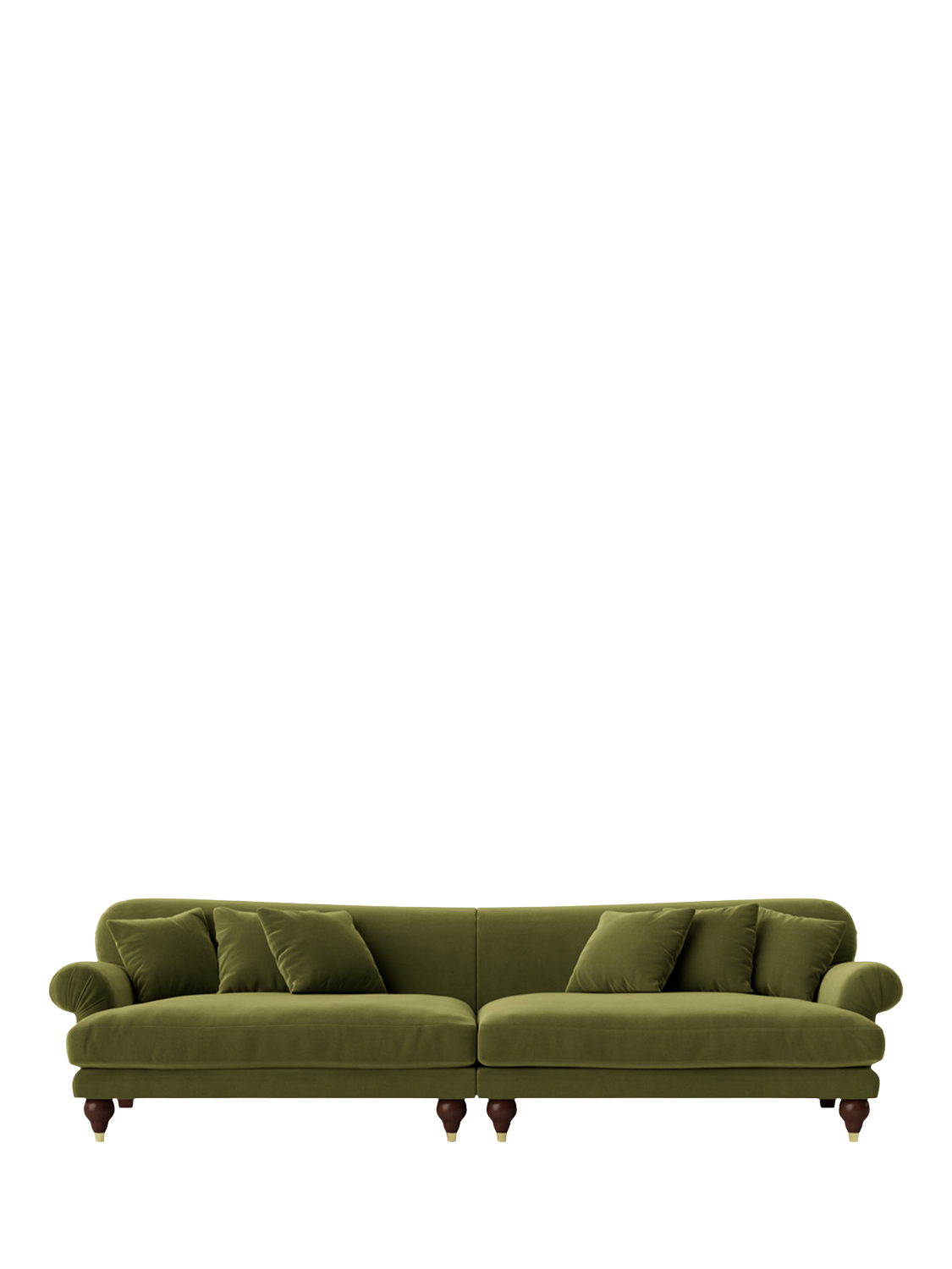 Willows Range, Swoon Willows Grand 4 Seater Sofa, Easy Velvet Fern