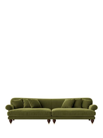 Swoon Willows Grand 4 Seater Sofa, Easy Velvet Fern