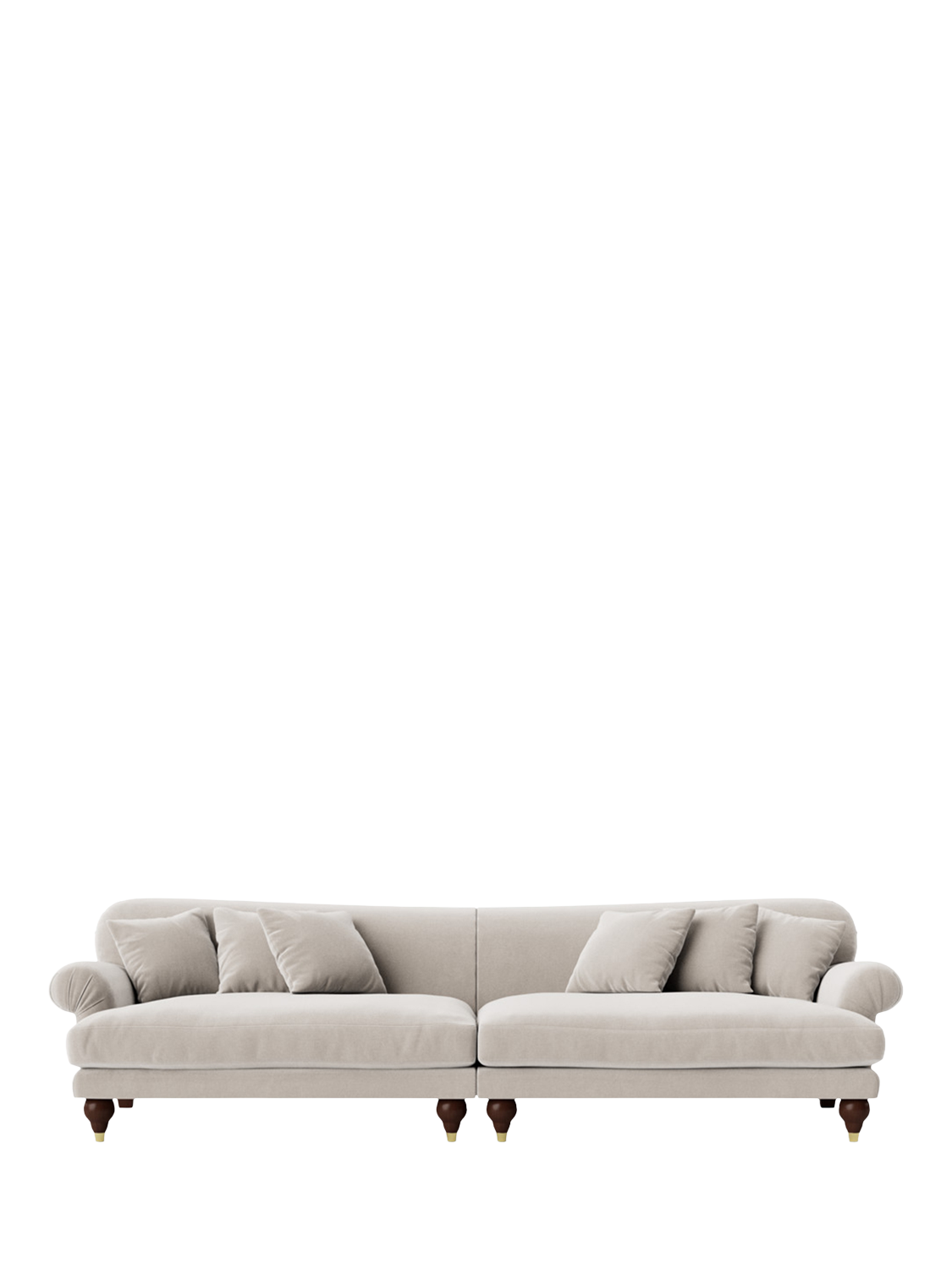 Willows Range, Swoon Willows Grand 4 Seater Sofa, Crushed Velvet Ecru