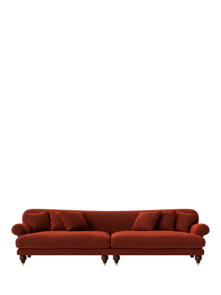 Swoon Willows Grand 4 Seater Sofa, Crushed Velvet Harissa
