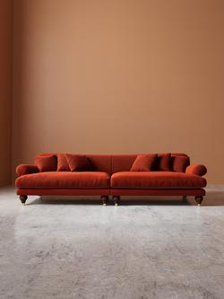 Swoon Willows Grand 4 Seater Sofa - view 2, Crushed Velvet Harissa