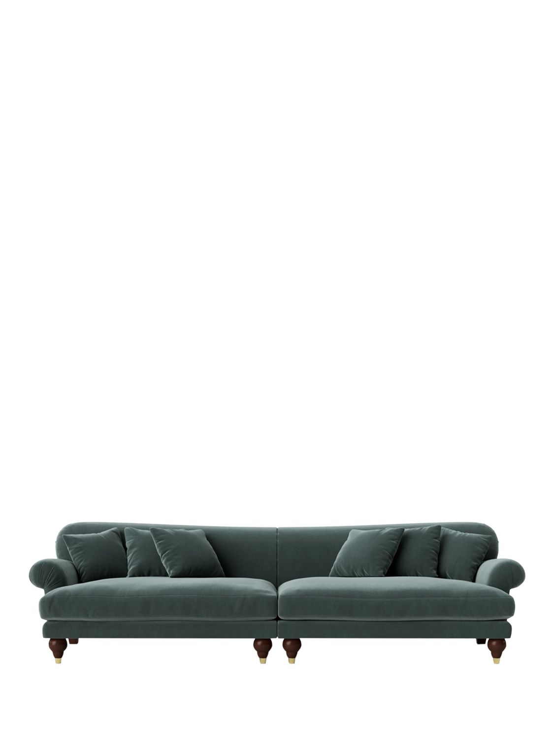 Willows Range, Swoon Willows Grand 4 Seater Sofa, Crushed Velvet Hydro