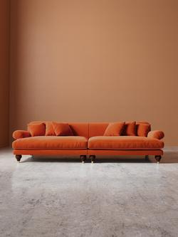 Swoon Willows Grand 4 Seater Sofa - view 2, Easy Velvet Burnt Orange