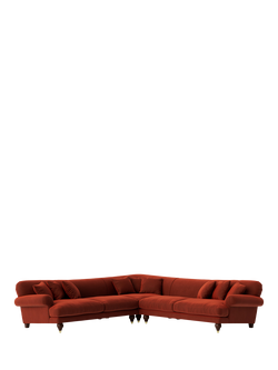 Swoon Willows 5 Seater Corner Sofa, Crushed Velvet Harissa