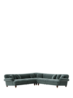 Swoon Willows 5 Seater Corner Sofa, Crushed Velvet Hydro